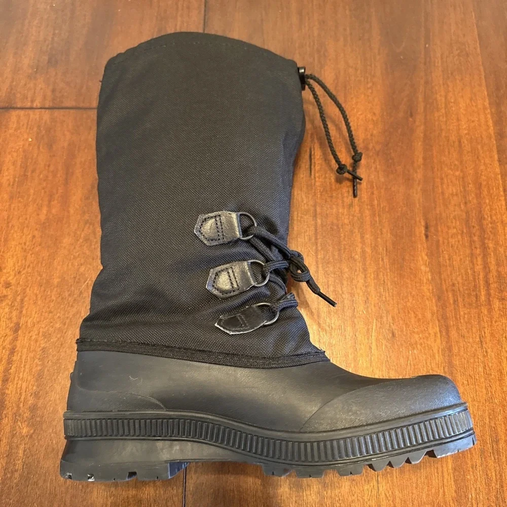 Vintage Sorel Kaufman Canada Winter Boots Mens 10 Black Pac Boots Felt‎ Lined